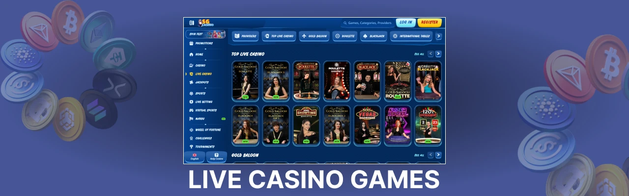 Popular live casino games