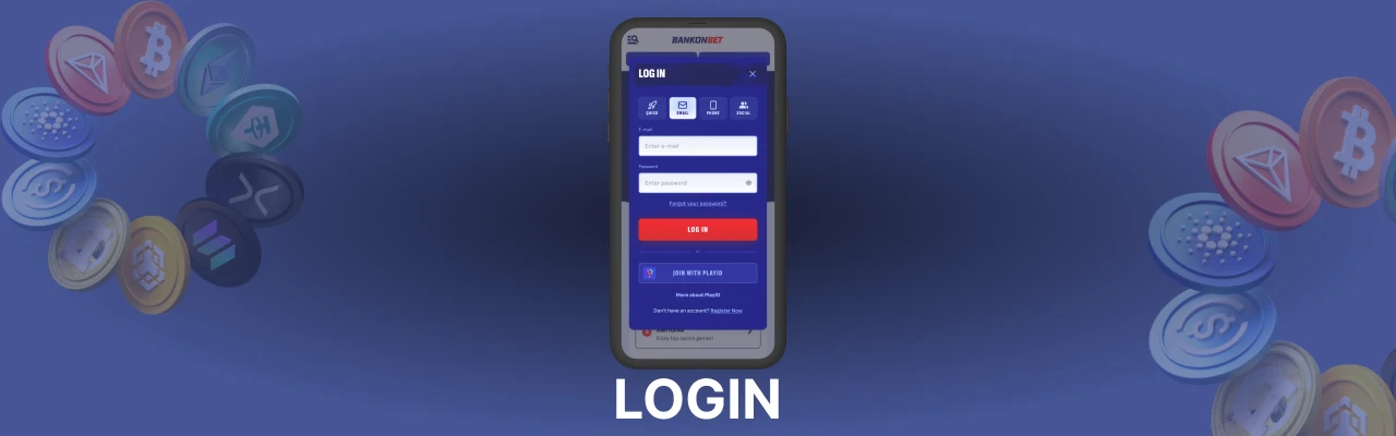Registration login at bankonbet mobile