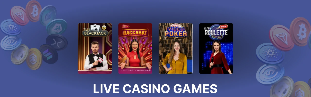 Types of bankonbet live casino games